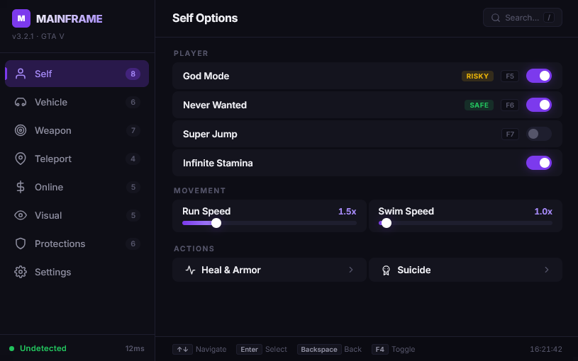 Mainframe FiveM Mod Menu